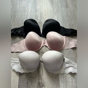 Victoria's Secret Strapless Bra Bundle Size 32D